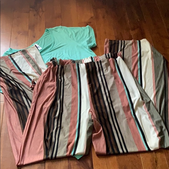 NWOT Honeyme striped pants size L - Picture 3 of 4